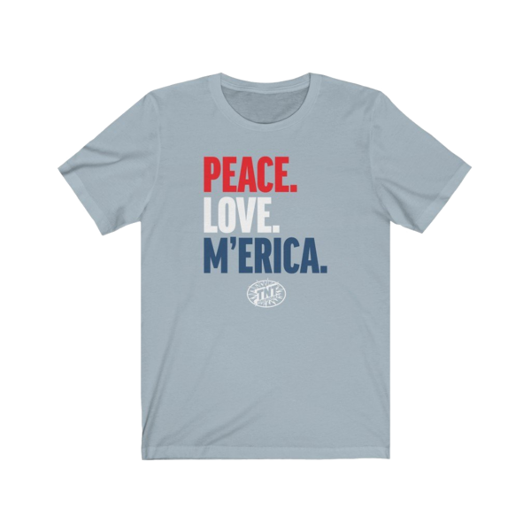 Firework Apparel Peace. Love. M'erica. T Shirt