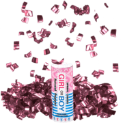 Firework Confetti & Streamers Pink Reveal Time Spring Loaded Popper Thumbnail 1