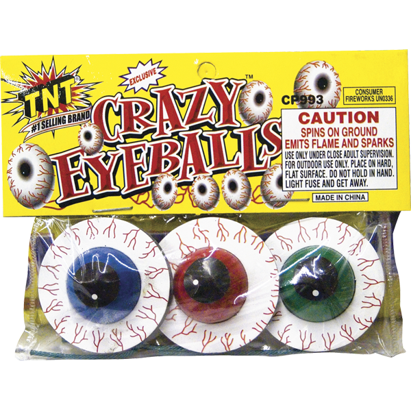 Firework Ground Spinners Crazy Eye Balls 