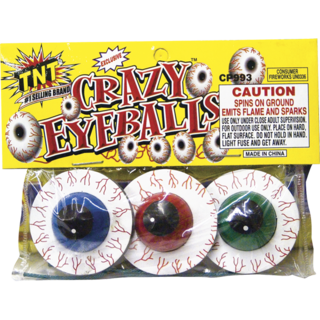 Firework Ground Spinners Crazy Eye Balls 