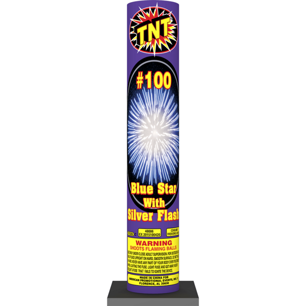 Firework Other Aerials #100 Blue Star With Silver Flash