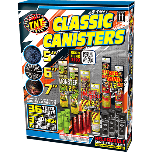 500 Gram Firework Reloadables Classic Canisters