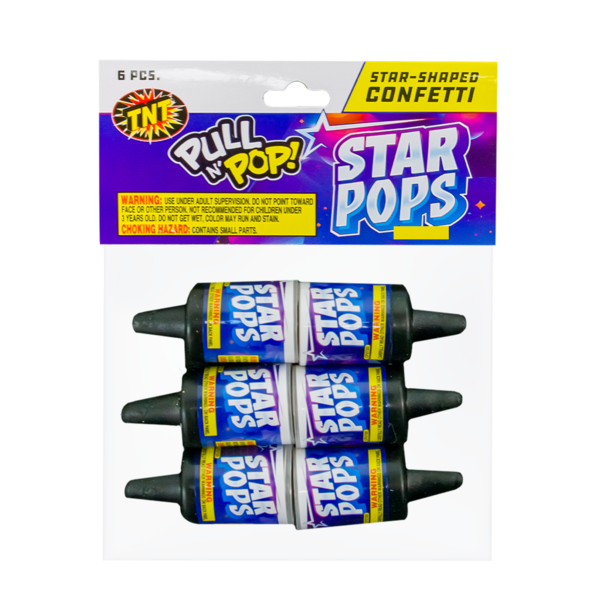 Firework Confetti & Streamers Star Pops