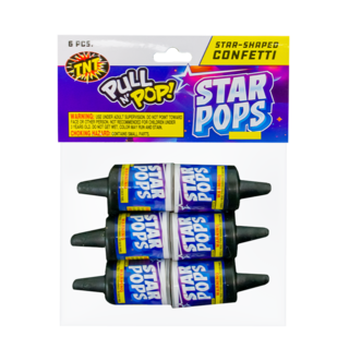 Firework Confetti & Streamers Star Pops