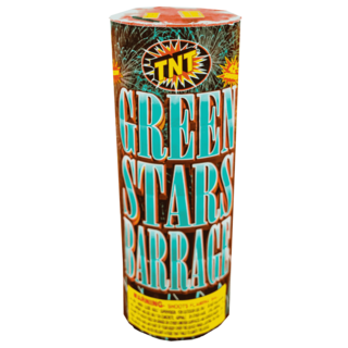 Firework Multi Aerials Green Stars Barrage