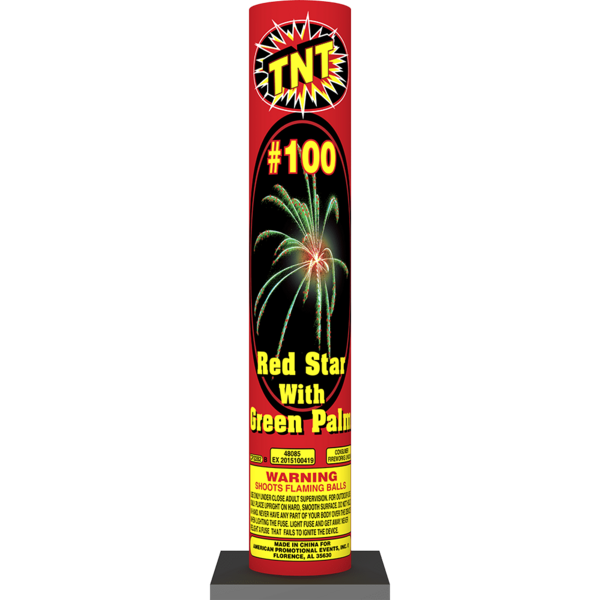 Firework Other Aerials #100 Red Star With Green Palm