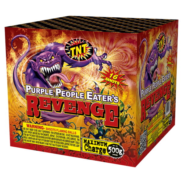 500 Gram Firework Finale Aerials Purple People Eater's Revenge