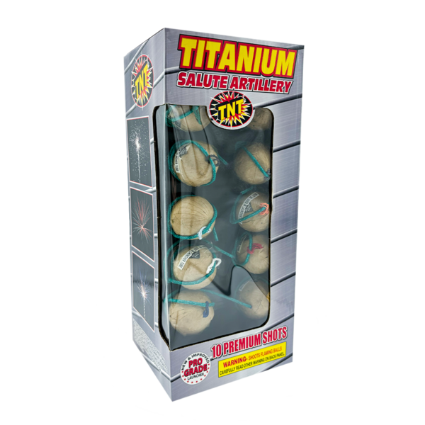 Firework Reloadables Titanium Salute Artillery 10 S