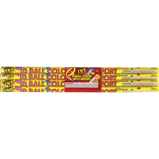 Firework Roman Candles Tnt 10 Ball Color W/ Report