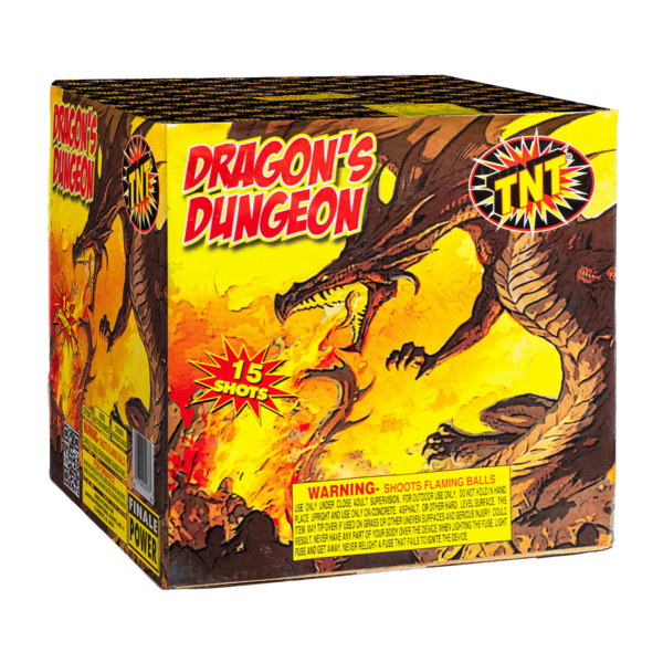 500 Gram Firework Finale Aerials Dragon's Dungeon