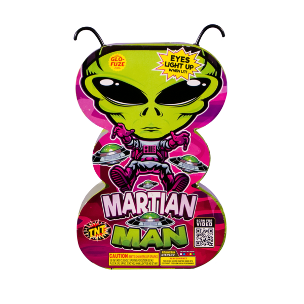 Firework Fountains Martian Man