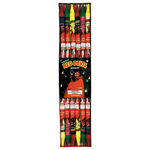 Firework Rockets & Missiles Red Devil Rocket Assorted 8 Oz