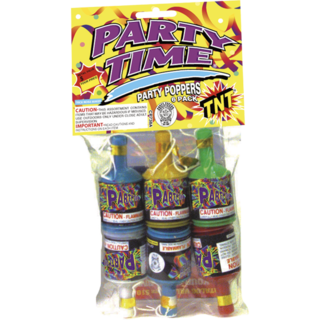 Firework Confetti & Streamers Party Time Party Poppers 