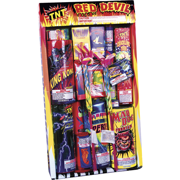 Firework Ground Assortments Red Devil Tray   Ss