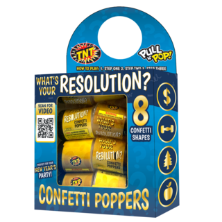 Firework Confetti & Streamers Resolution Confetti Poppers