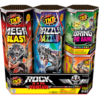 Firework Fountains Rock'n 4 Pk