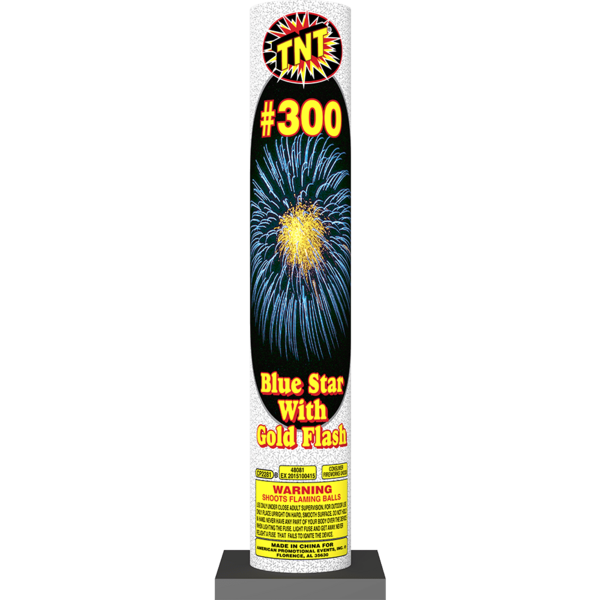 Firework Other Aerials #300 Blue Star With Gold Flash