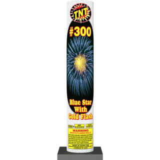 Firework Other Aerials #300 Blue Star With Gold Flash