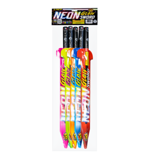 Firework Sparklers & Handheld Neon Glow Sword 5 Pack