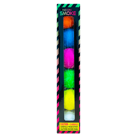 Firework Smoke Neon Smoke Balls 6 Pk