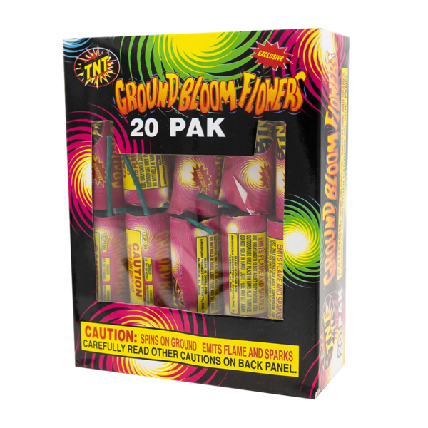 Firework Ground Spinners Ground Bloom Flowers 20 Pak