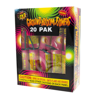 Firework Ground Spinners Ground Bloom Flowers 20 Pak