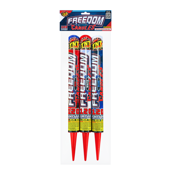 Firework Roman Candles 120 Sh Freedom Candle 3 Pk