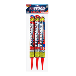 Firework Roman Candles 120 Sh Freedom Candle 3 Pk