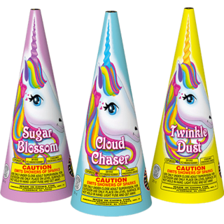 Firework Fountains Majestic Unicorns 3 Pack