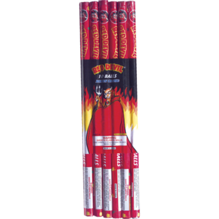 Firework Roman Candles 10 Ball Red Devil Pk 6