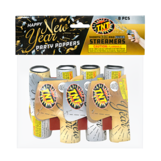 Firework Confetti & Streamers New Year Magnum Poppers