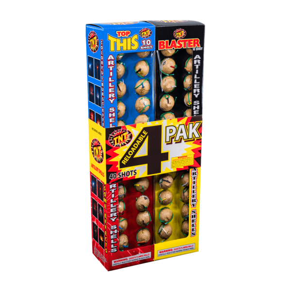 Firework Reloadables 4 Pak Reloadable 10 Shot