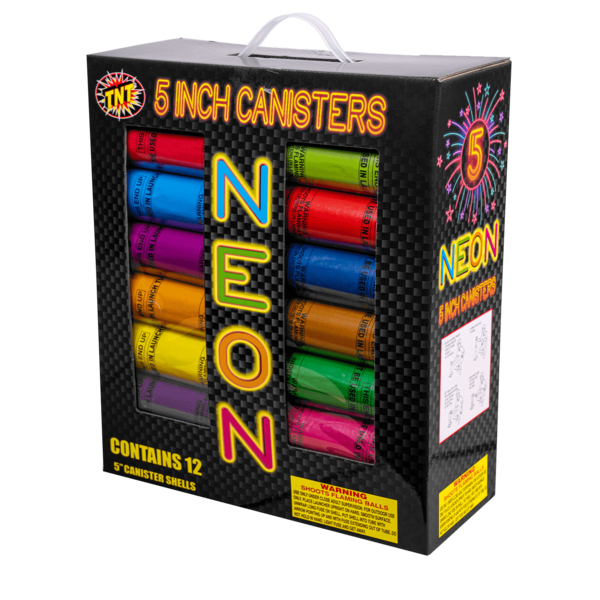 Firework Reloadables Tnt 5" Neon Canister