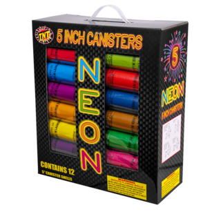 Firework Reloadables Tnt 5" Neon Canister