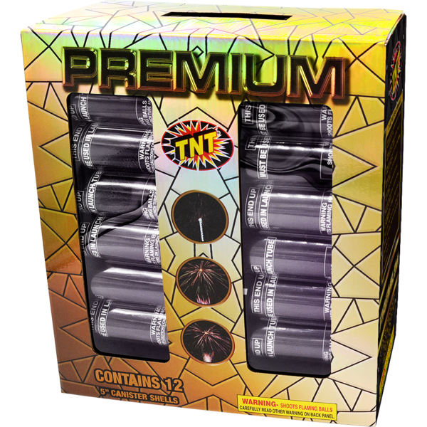 500 Gram Firework Reloadables Premium 5 Inch Canister Shells