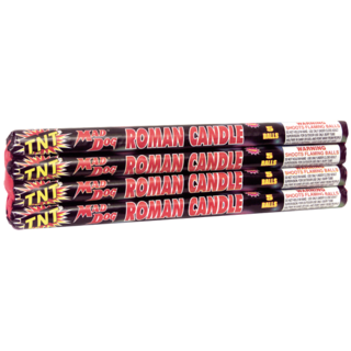 Firework Roman Candles 5 Ball Mad Dog Roman Candle